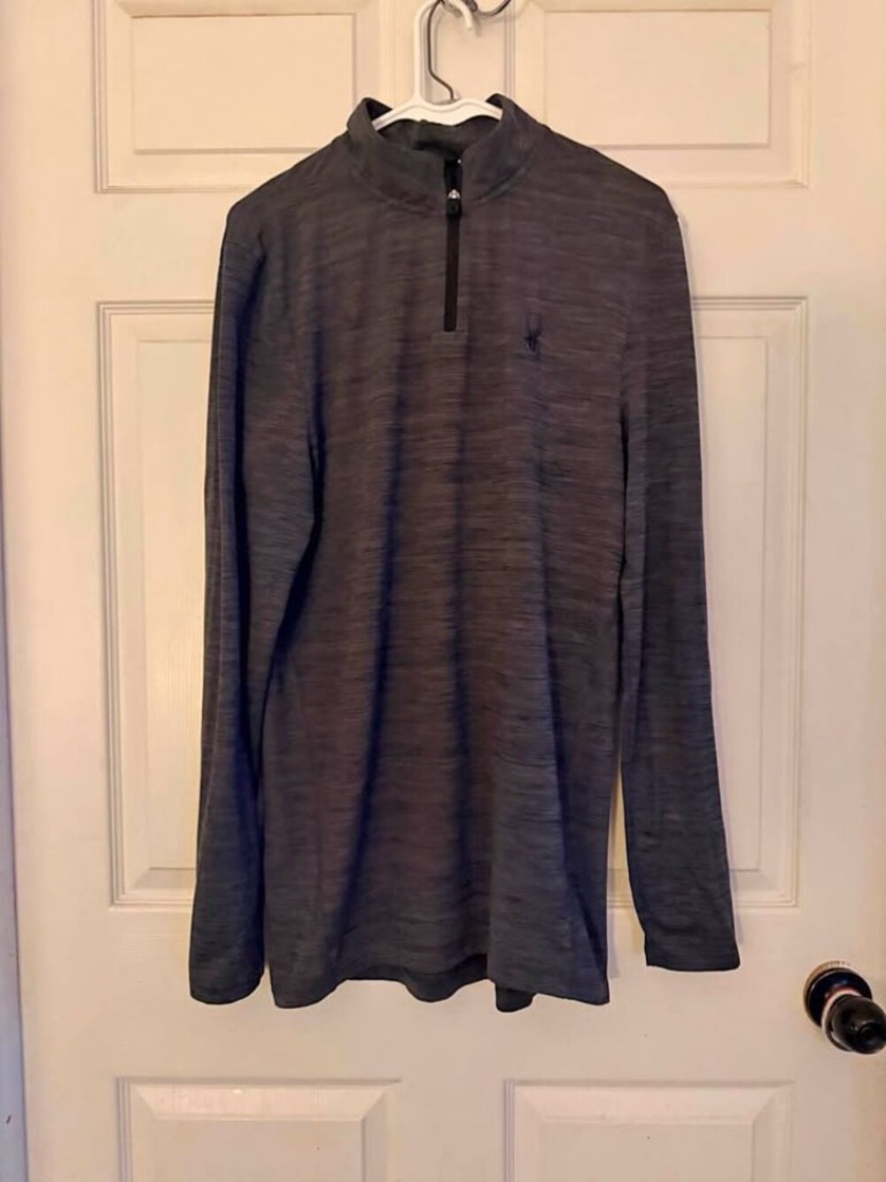 Spyder Men's Athletic Long Sleeve 1/4 zip Pullover Shirt Size S